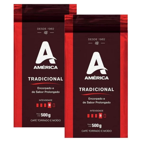 Café Torrado e Moído Vácuo América Clássico - 2 Pacotes de 500g ...
